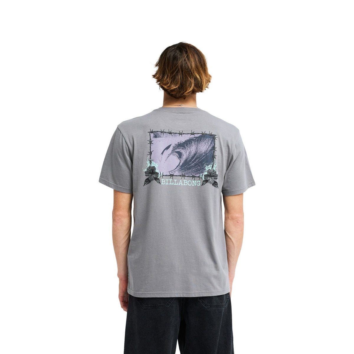 T shirt manches courtes RETRO POSTER gris pewter, BILLABONG