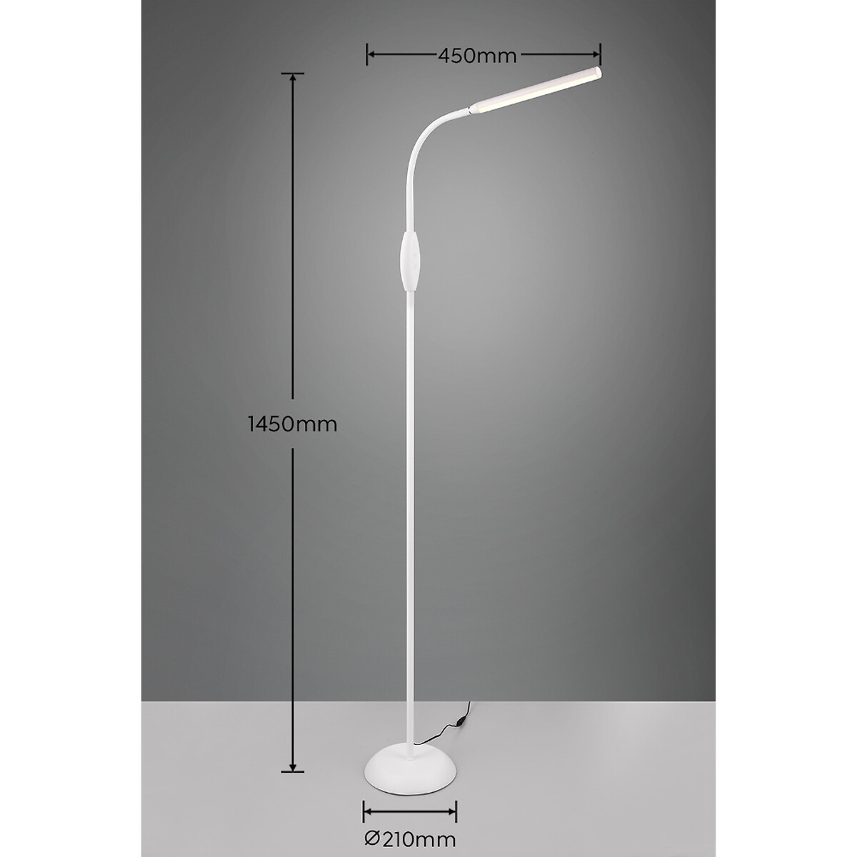 Candeeiro de pé Toro , TRIO Lighting branco, TRIO LIGHTING