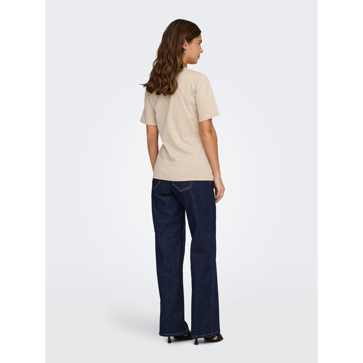 Jean À Jambe Large dark blue denim 1, ONLY