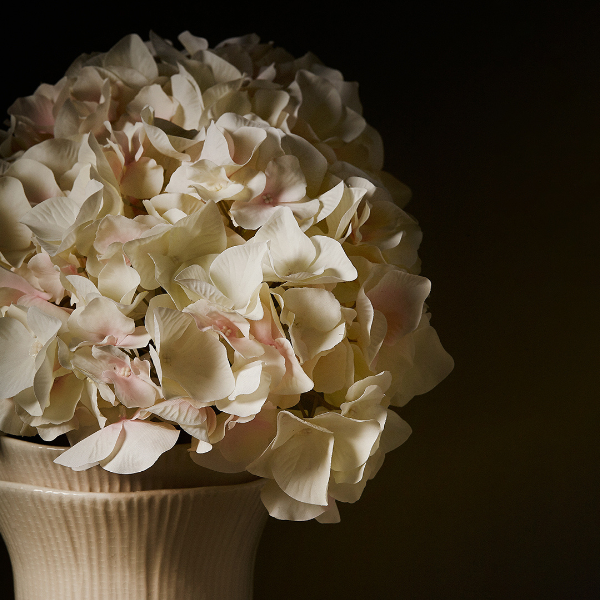 Vase décoratif en grès H22 GROW blanc, SIA DECO