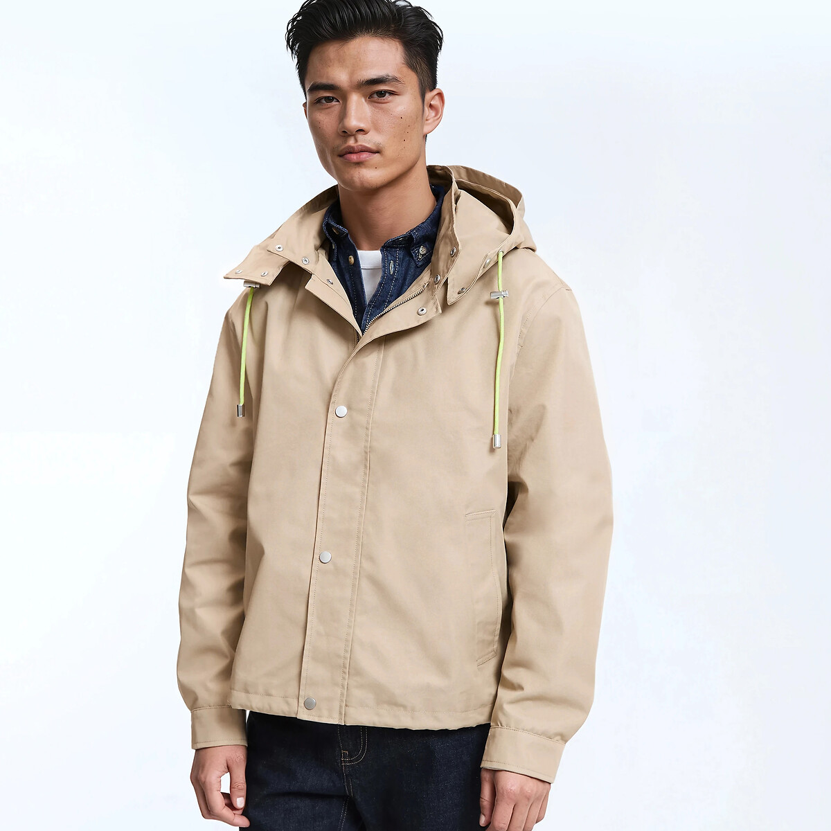 Blouson urbain à capuche beige, LA REDOUTE COLLECTIONS