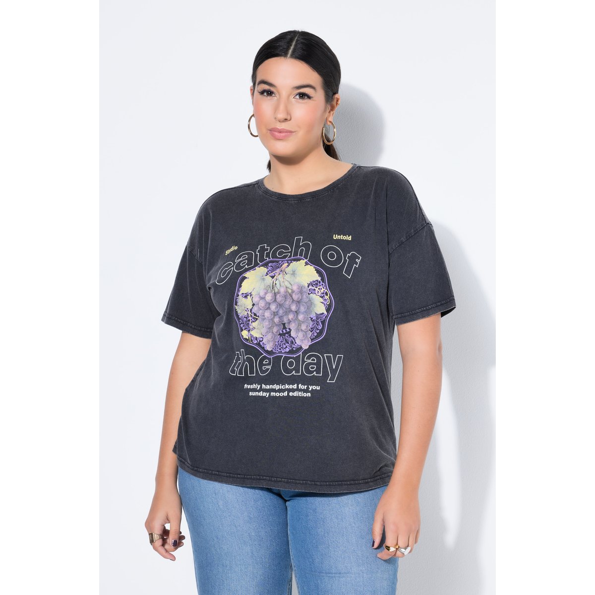 T-shirt manches courtes chiné anthracite, STUDIO UNTOLD