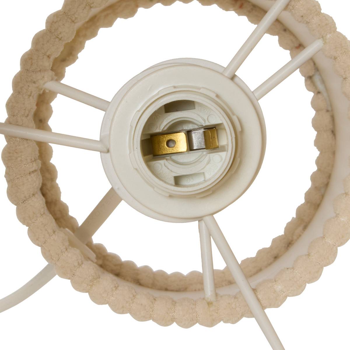 Lampe cylindrique en coton JOLINA beige, ATMOSPHERA