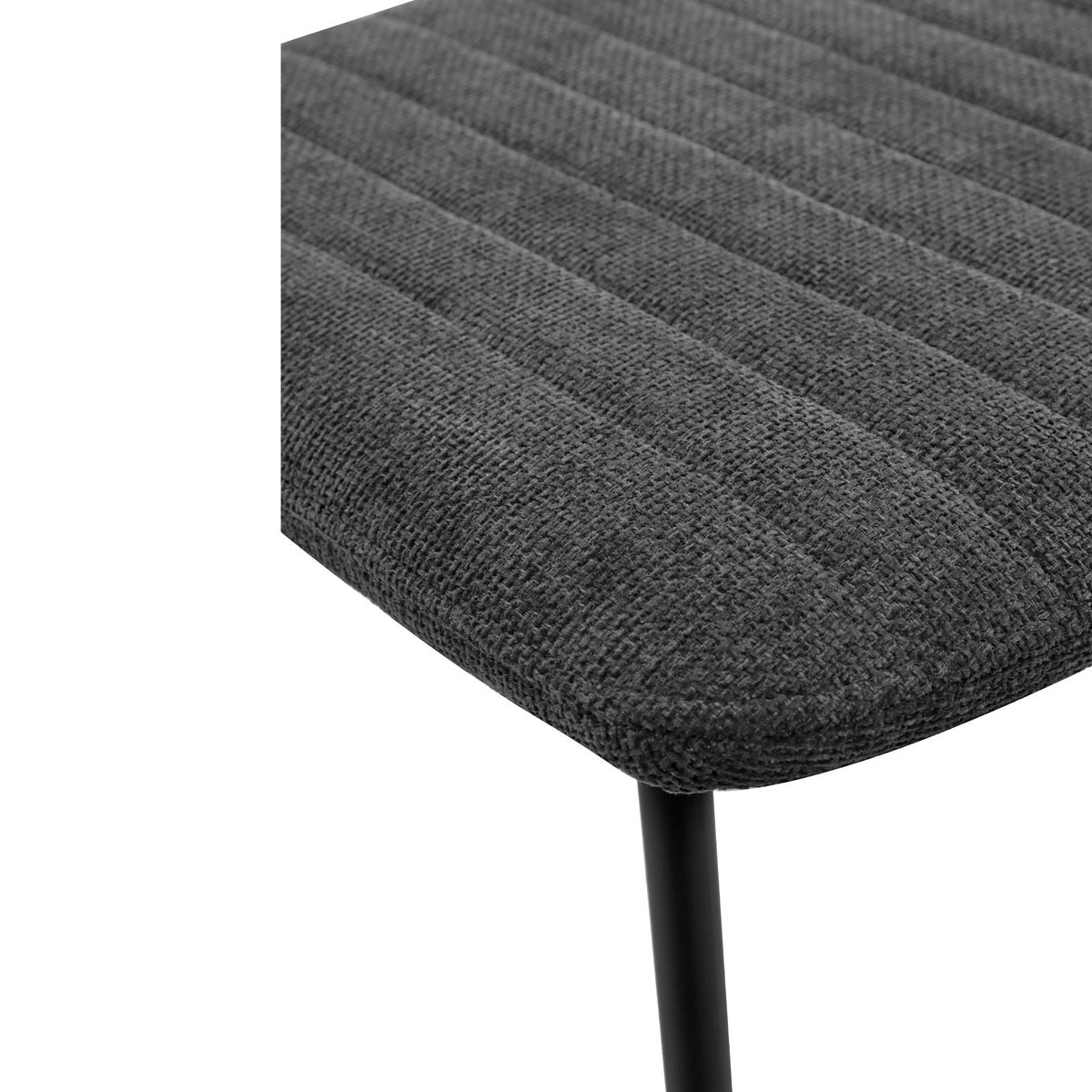 Chaise repas tissu gris foncé, ZAGO