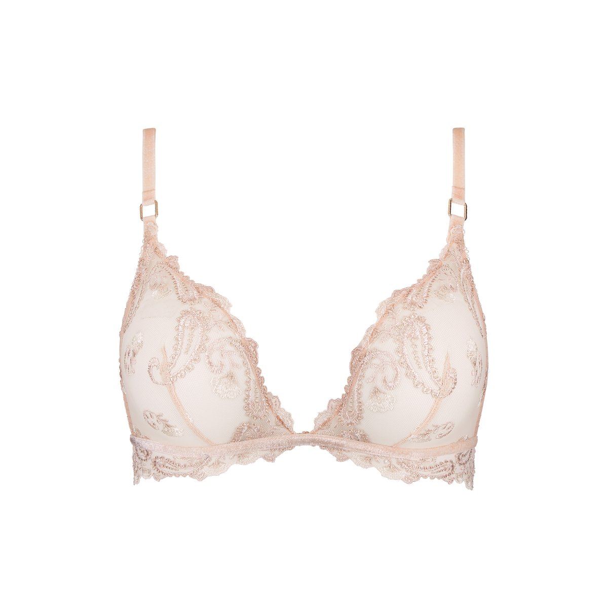 Soutien-gorge triangle sans armatures Velvet Memories beige, AUBADE