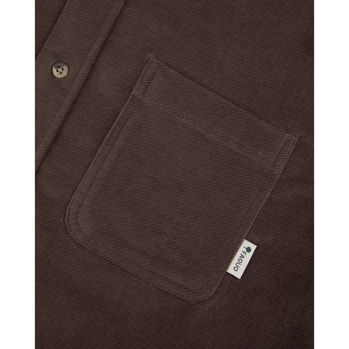 Chemise en velours chocolat, FAGUO