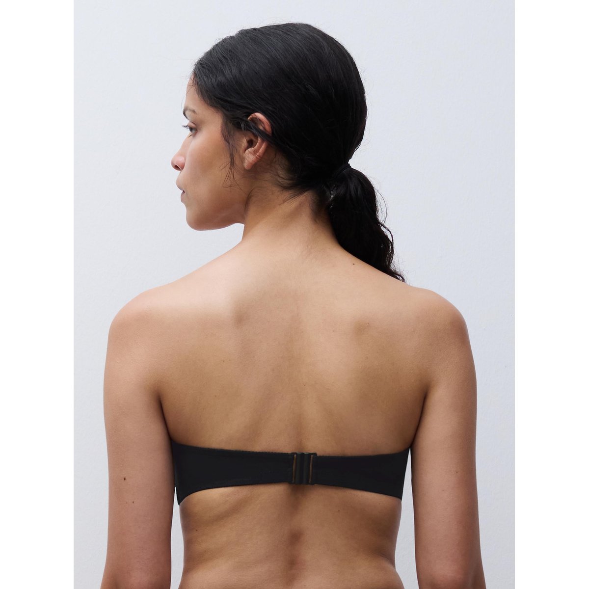 Haut de maillot de bain bandeau coques bretelles amovibles ICON noir, CHANTELLE