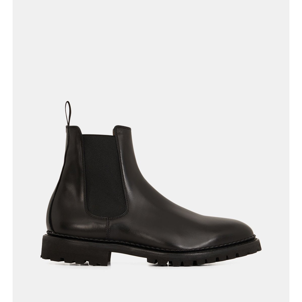 Boots chelsea sentier cuir lisse goodyear noir, COMPTOIR GL