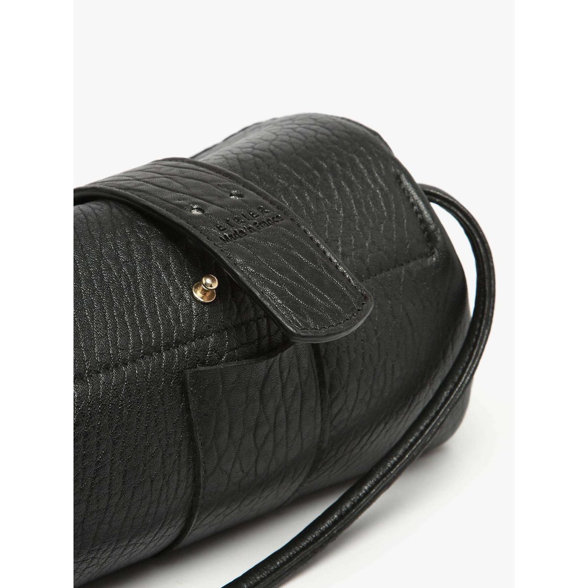 Sac bandoulière M Agnes cuir noir, ETRIER