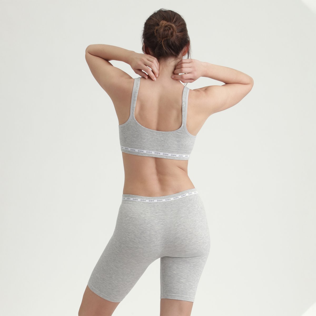 Soutien-gorge côtelé sans couture Icons Seamless gris chiné, DIM