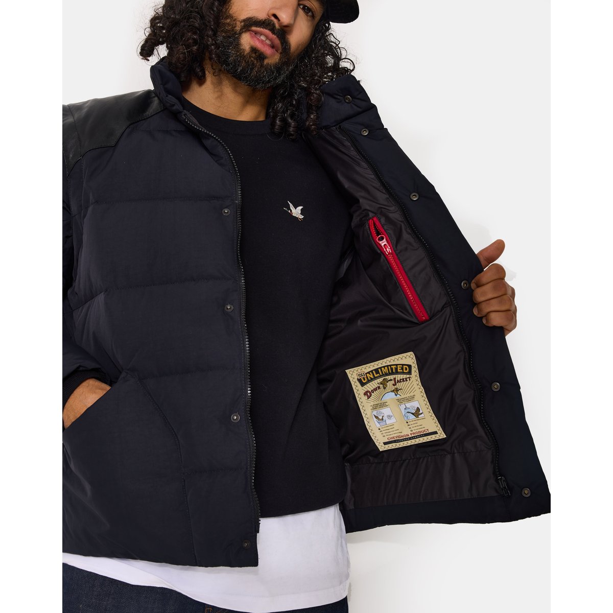 Doudoune uni col montant K TOGS noir, CHEVIGNON