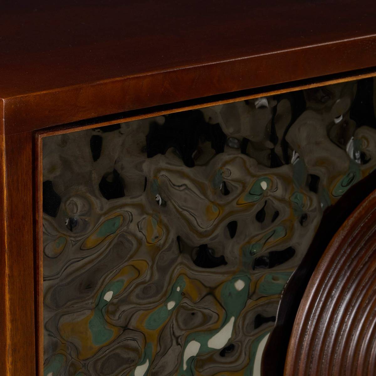 Buffet en bois de manguier et en métal NAYELI bois foncé, MADE IN MEUBLES