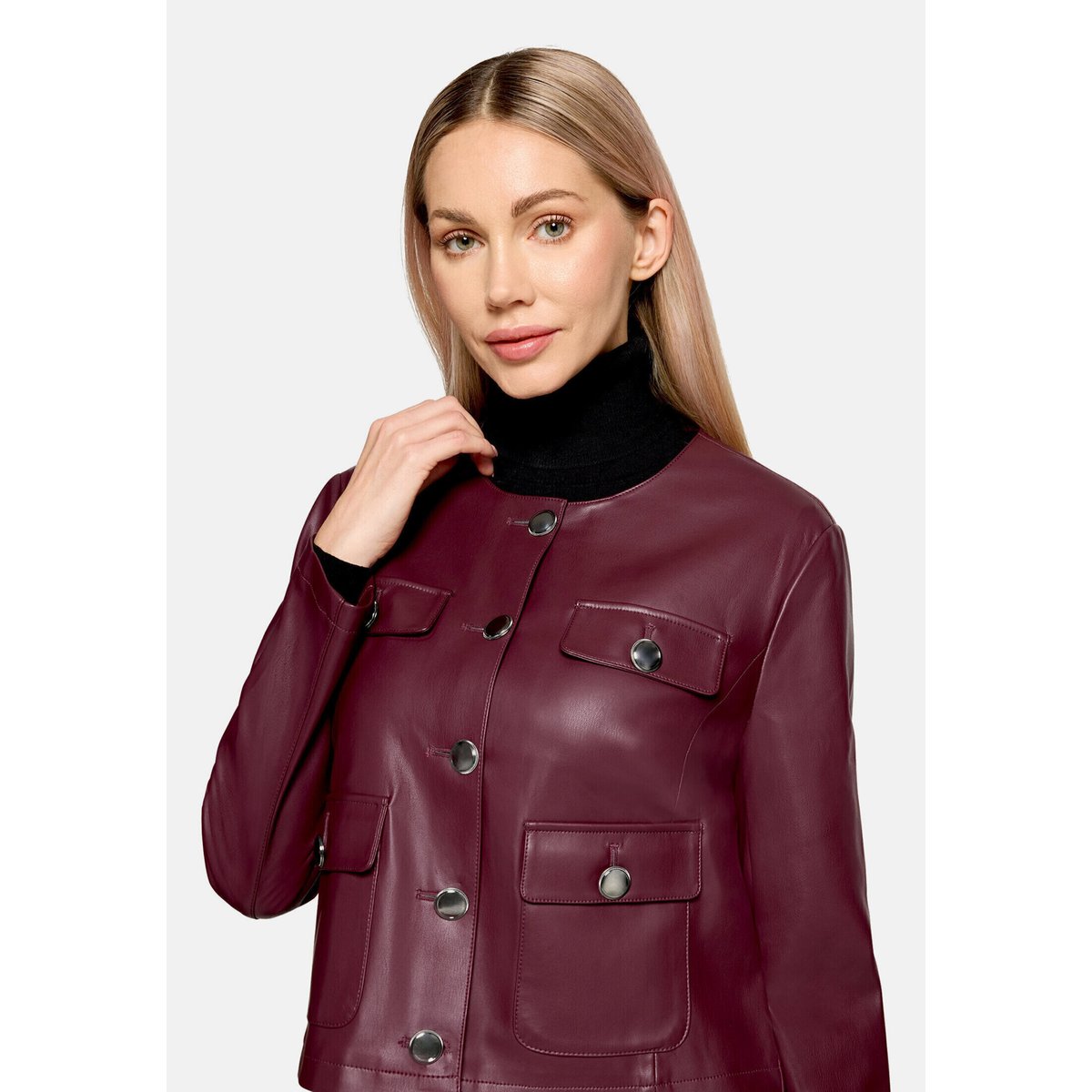 Veste blazer à manches longues dark aubergine, BETTY BARCLAY