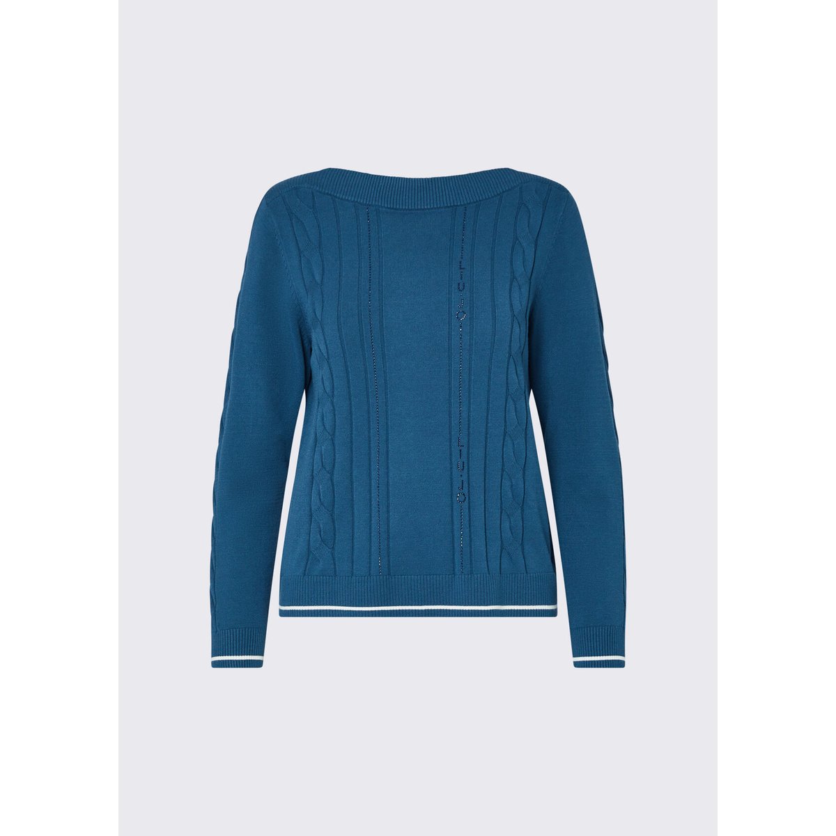 Pull avec Finitions Contrastées bleu, LIU JO