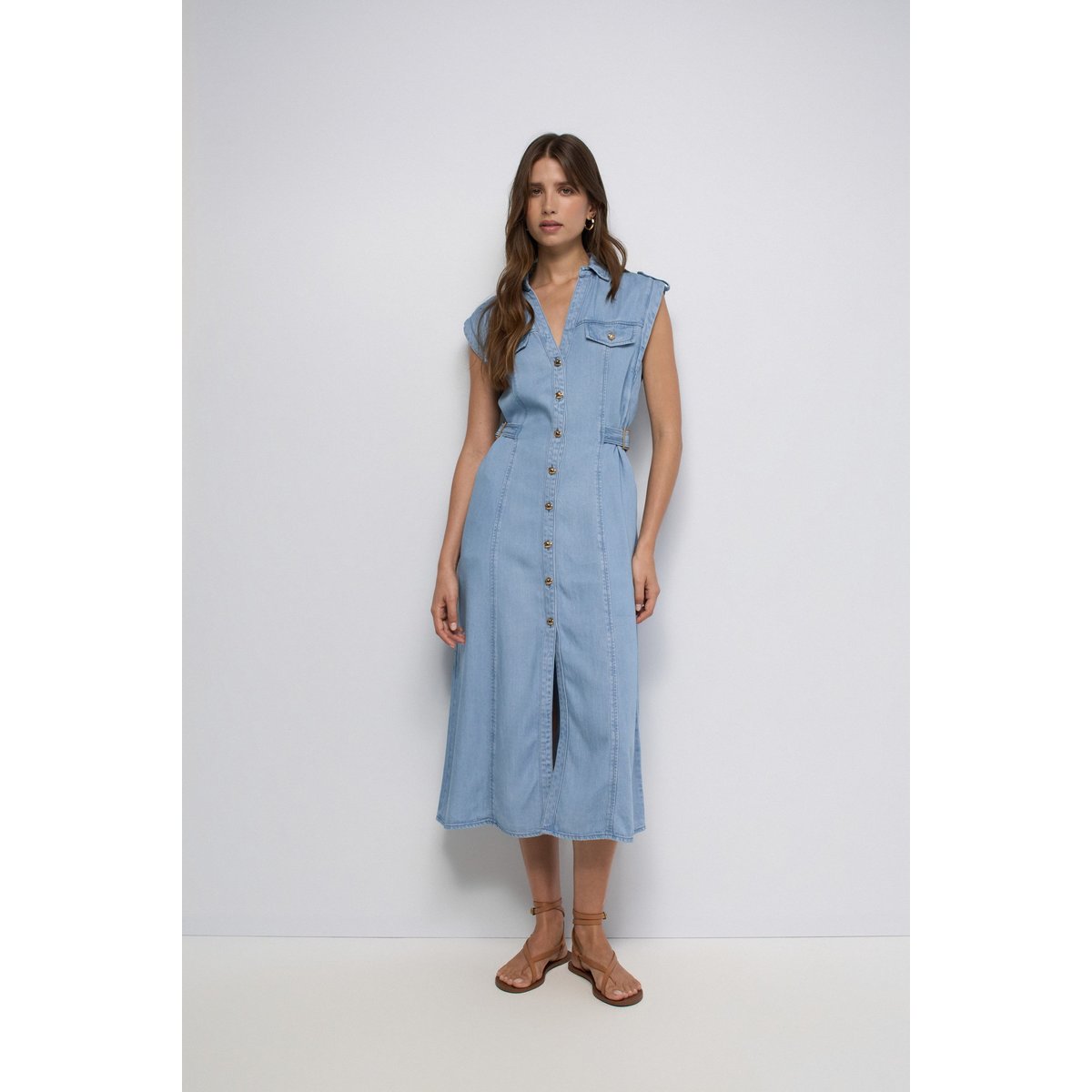 ROBE EN LIGHTDENIM bleu turquoise, SALSA JEANS