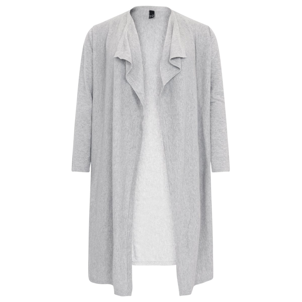 Cardigan avec un devant drapé gris clair, YOEK