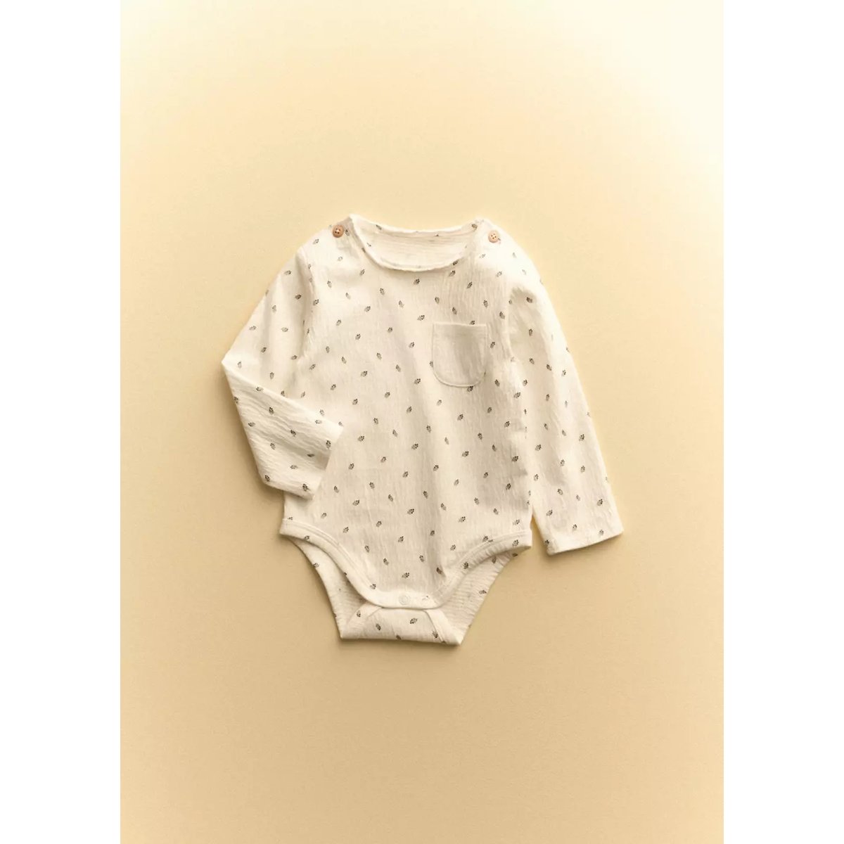 Body imprimé feuilles blanc cassé, MANGO BABY