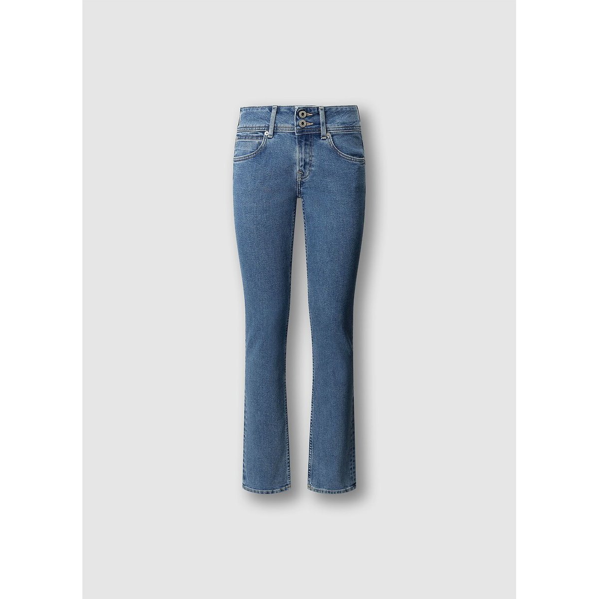 Jean slim taille basse VENUS stone wash bright blue, PEPE JEANS
