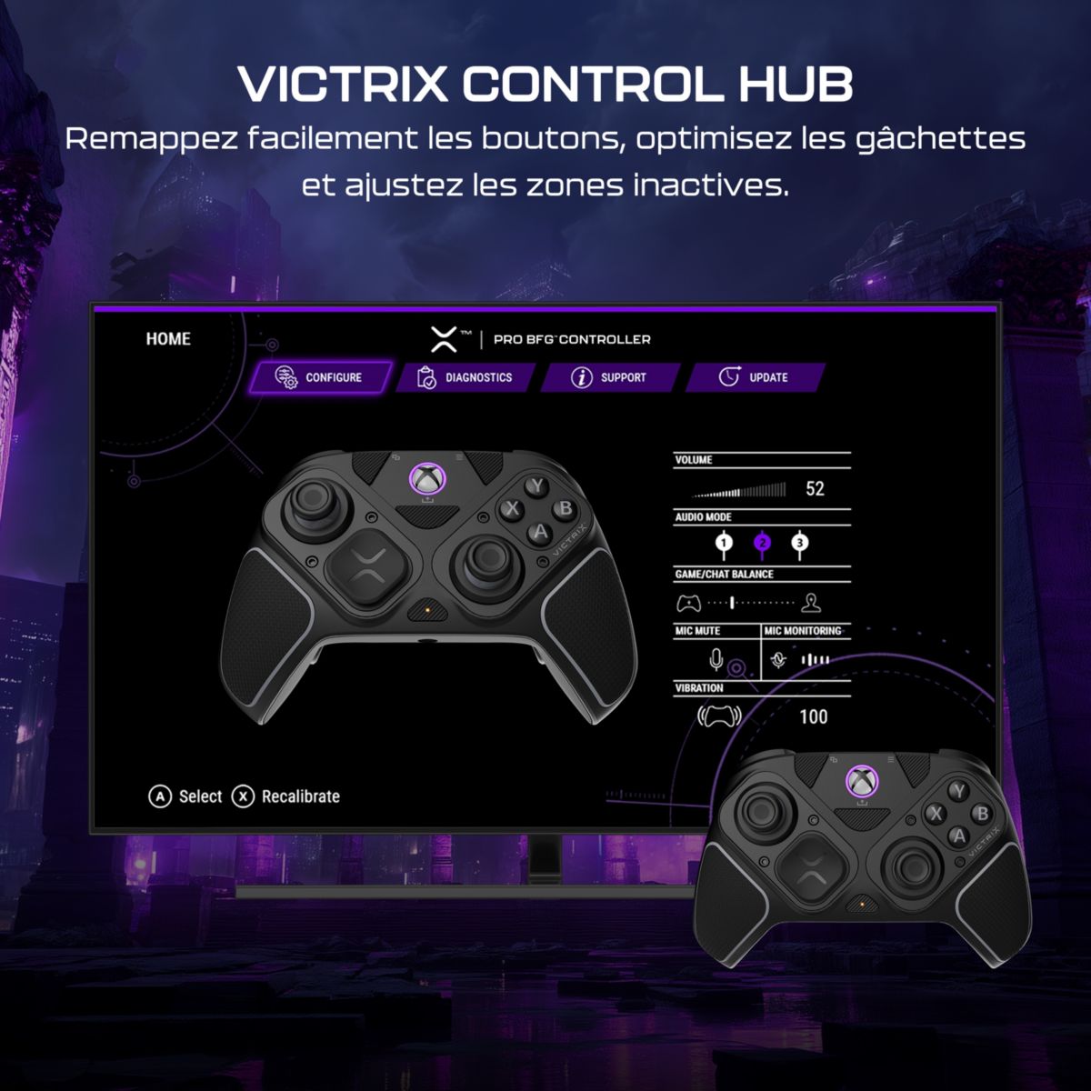 Manette Victrix Pro BFG Reloaded Noir couleur unique, TURTLE BEACH