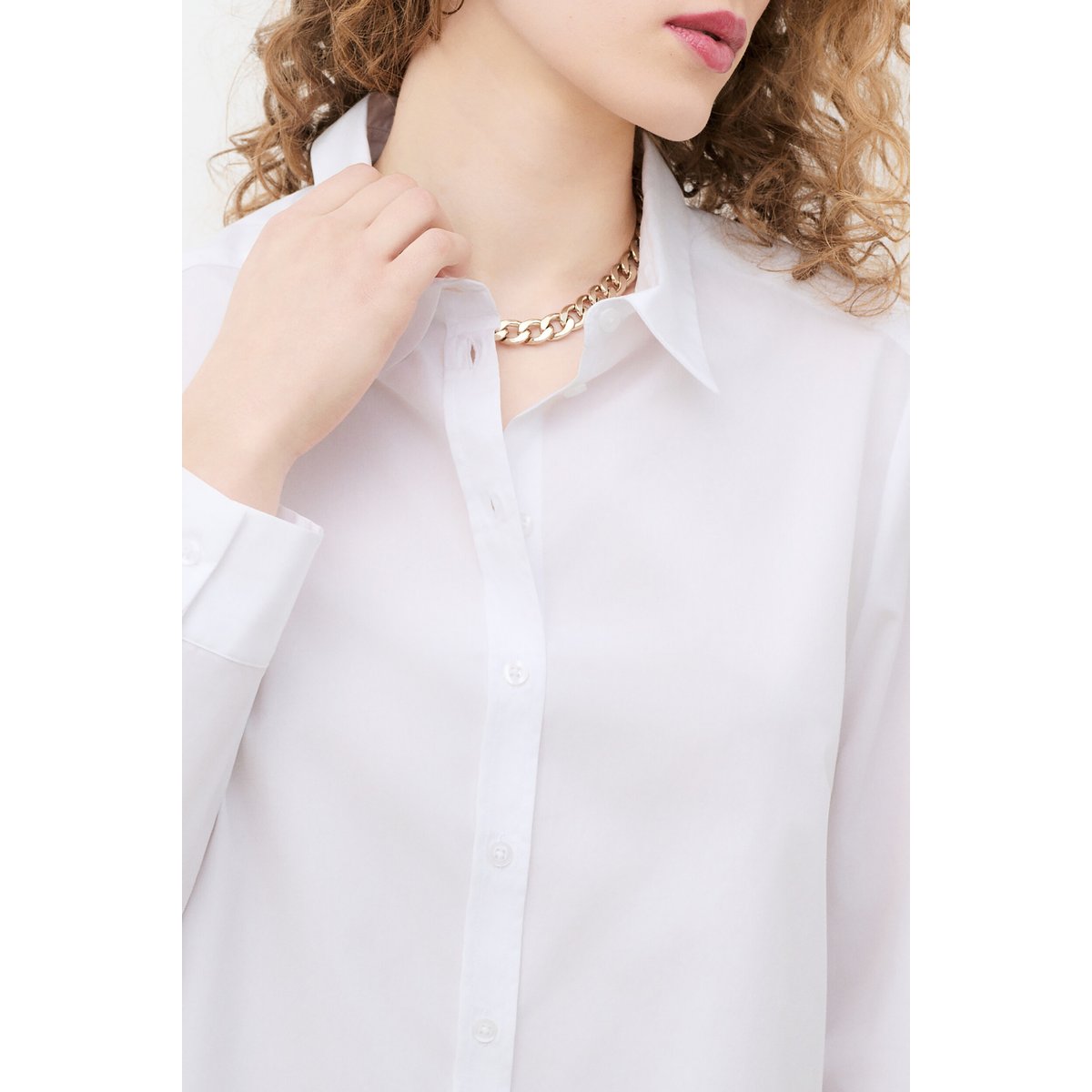 Chemise droite fermée BRENDA blanc, CAROLL