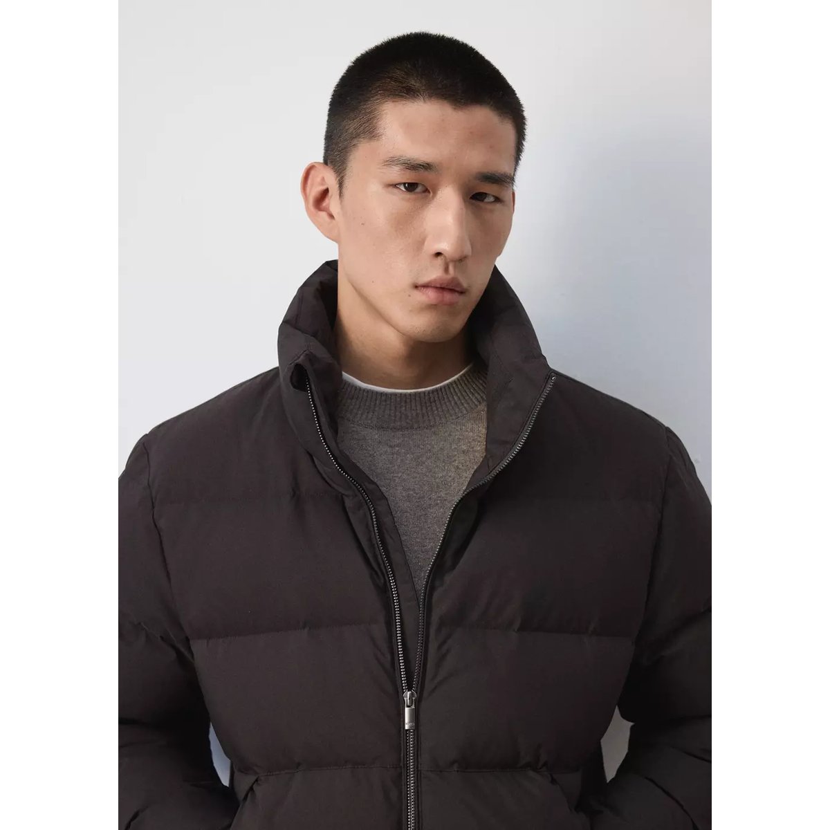 Anorak en duvet 80 % plume, 20 % déperlant chocolat, MANGO MAN
