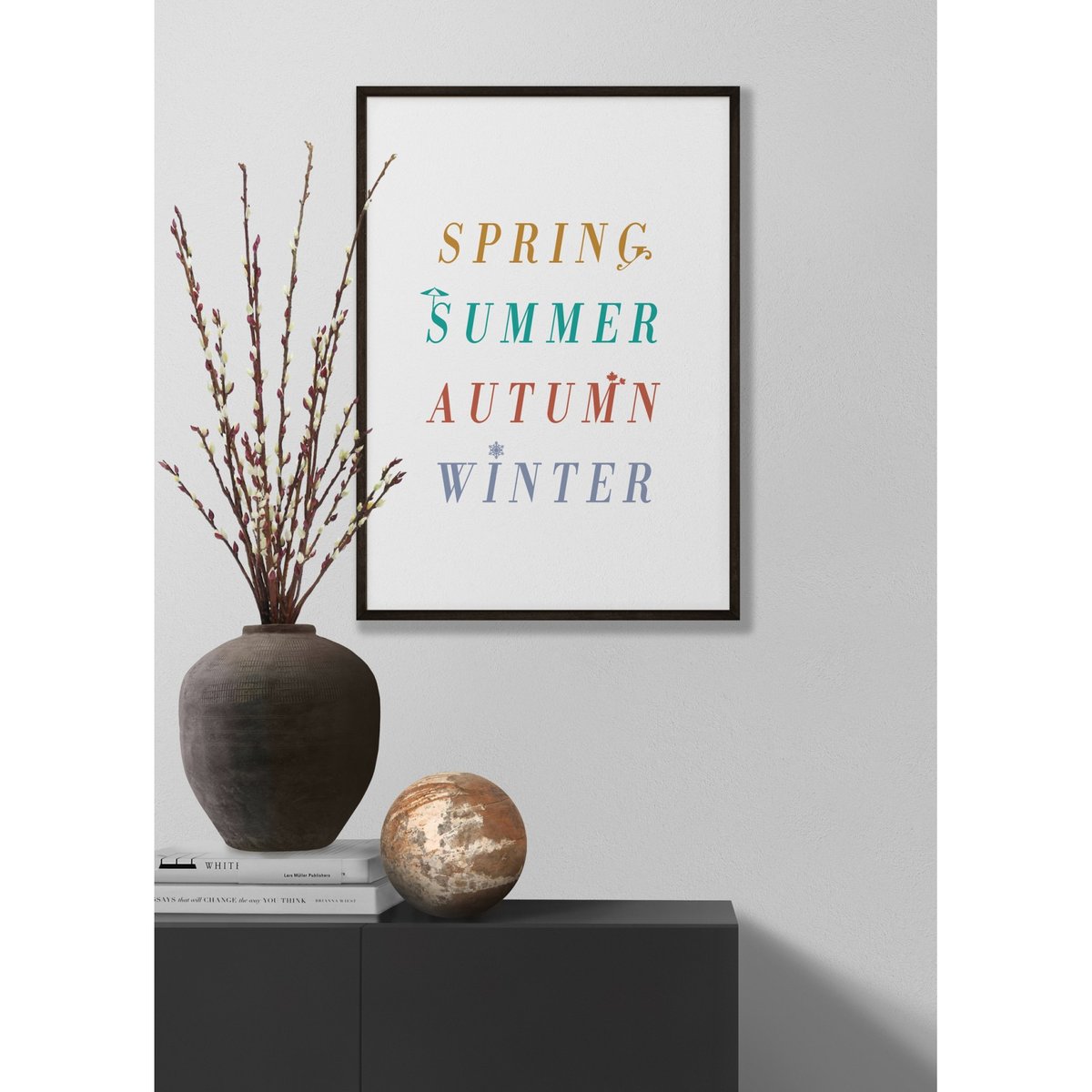 Affiche Quatre saisons blanc, L'AFFICHERIE