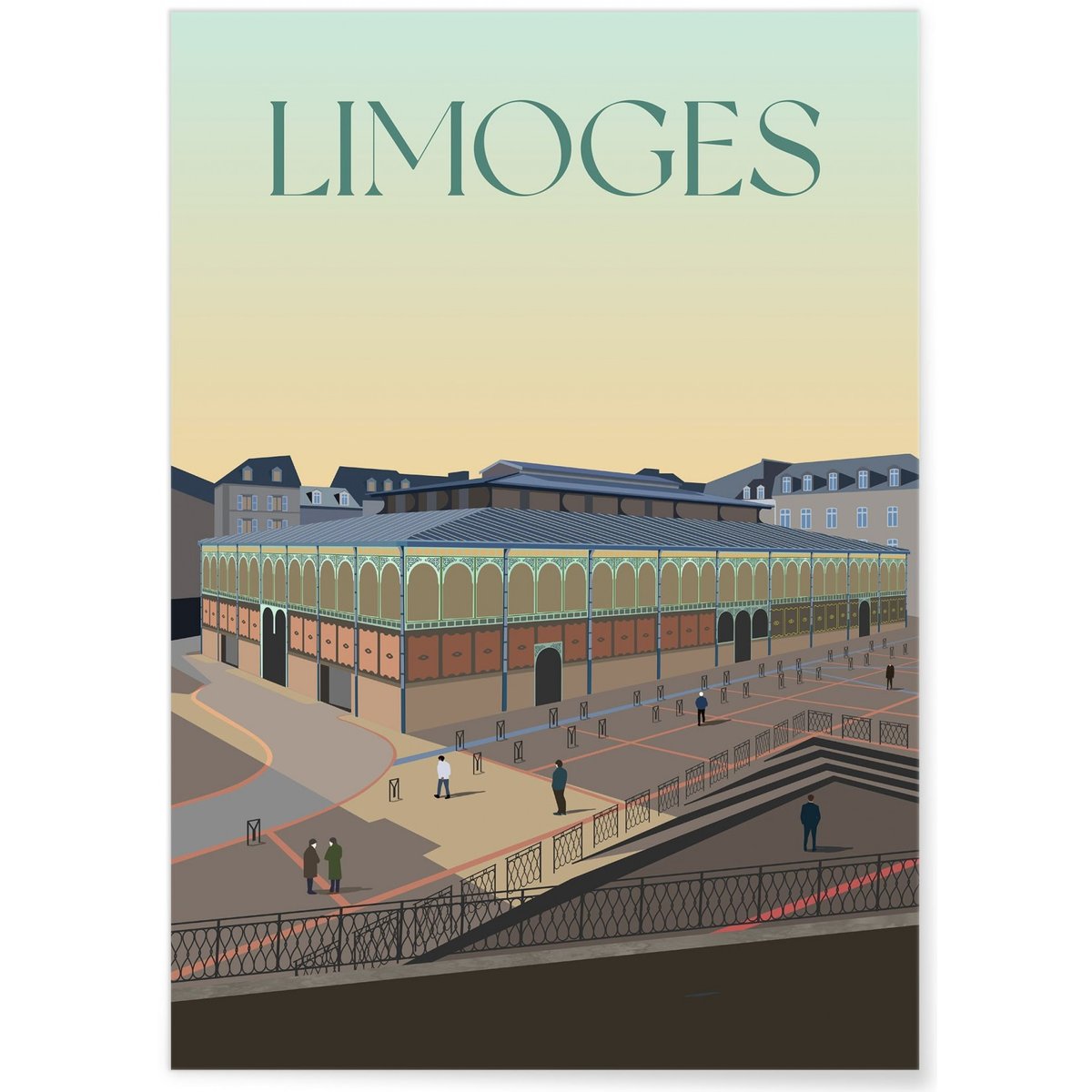 Affiche ville Limoges 4 blanc, L'AFFICHERIE