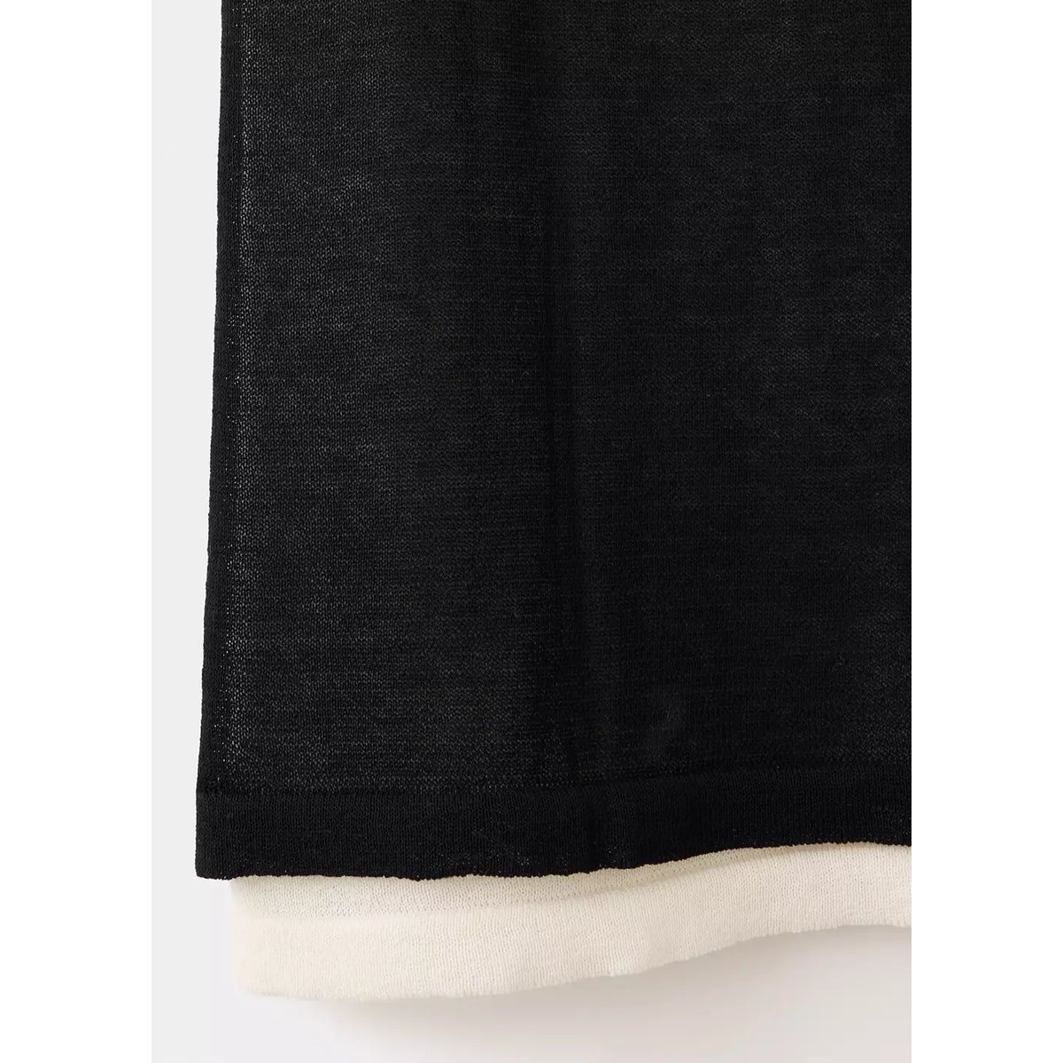 Jupe midi combinée noir, MANGO