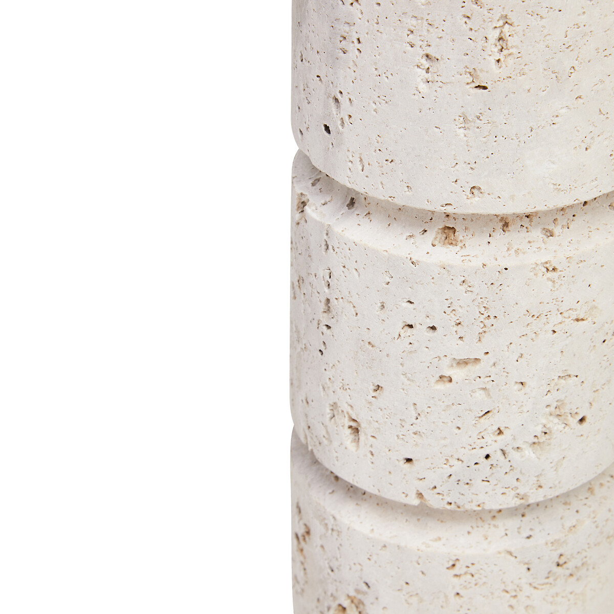 30cm Tibor Travertine Candle Holder natural, FIFTY FIVE SOUTH