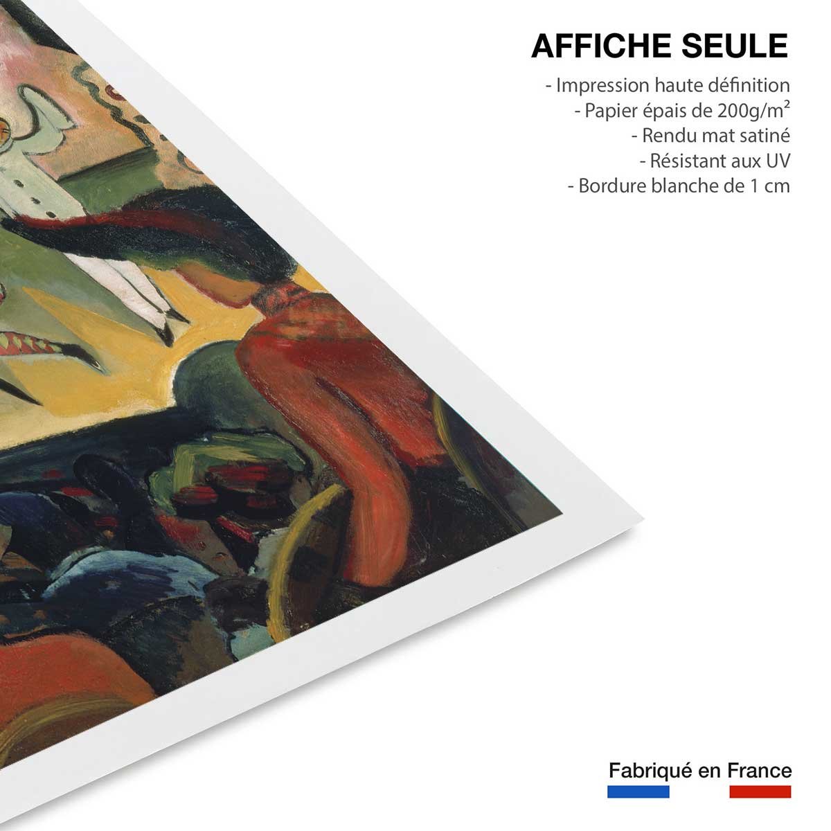 Affiche celebre Russisches Ballett I par August Macke affiche seule, HEXOA