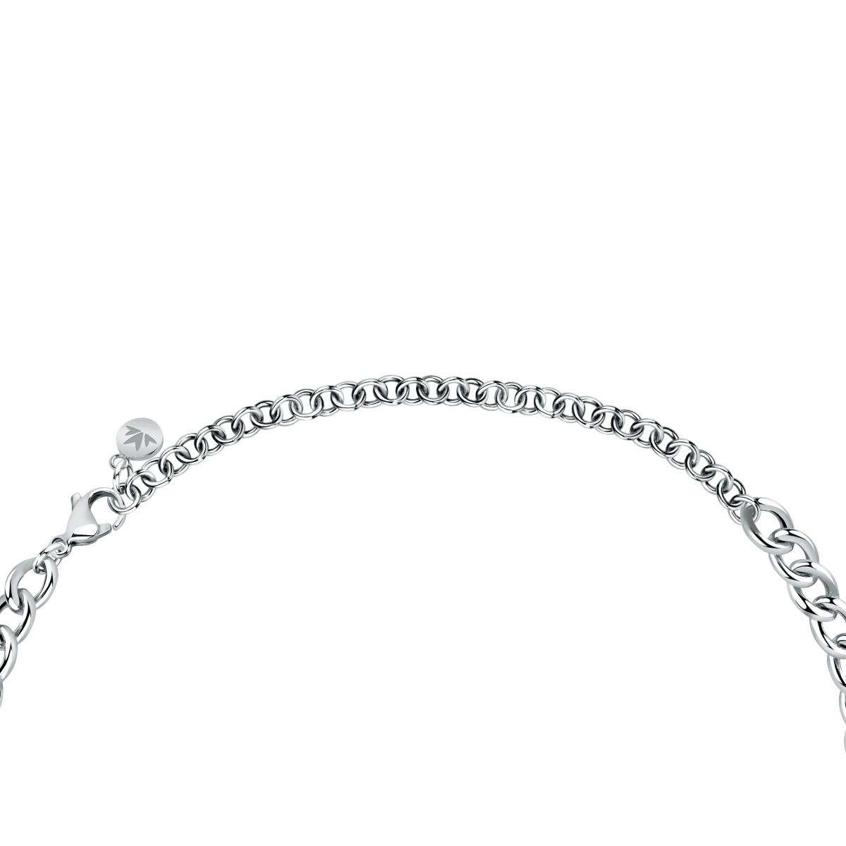 Collier en acier et cristaux INCONTRI argent, MORELLATO