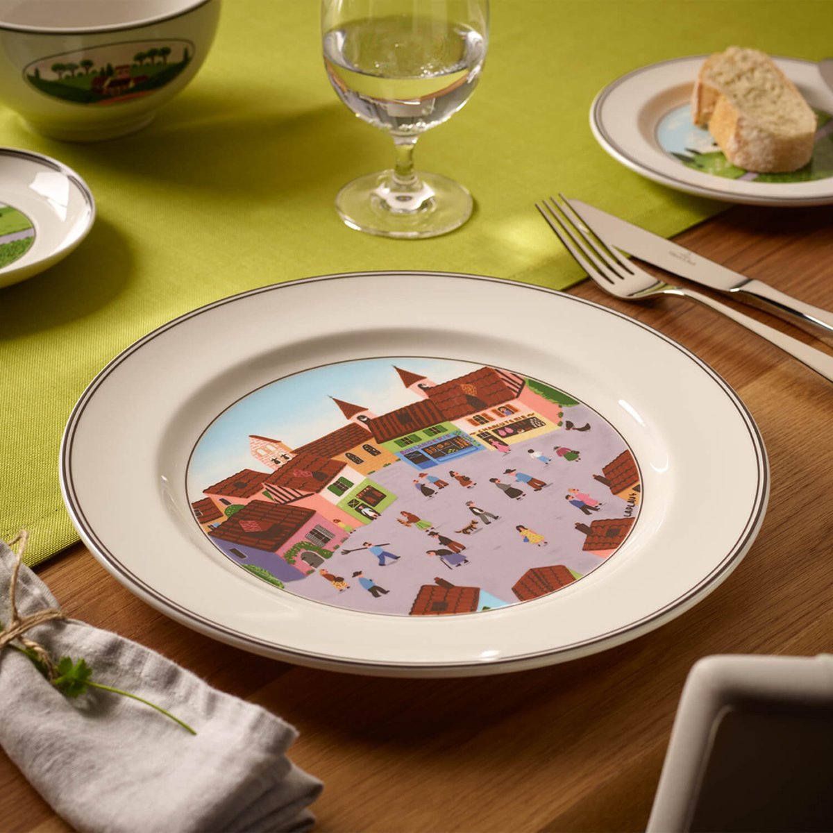 Assiette Plate, Village DESIGN NAIF multicolore, VILLEROY & BOCH
