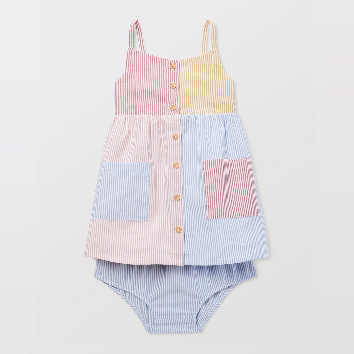 Robe avec bloomer rayés en coton BIO GOTS eclat, BOUT'CHOU