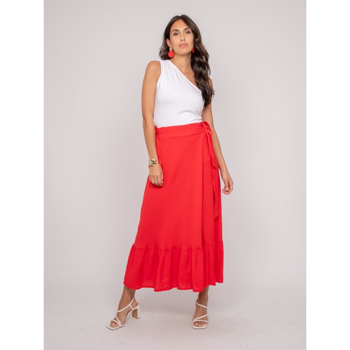 Jupe Longue Xadalys rouge, DONA LISA