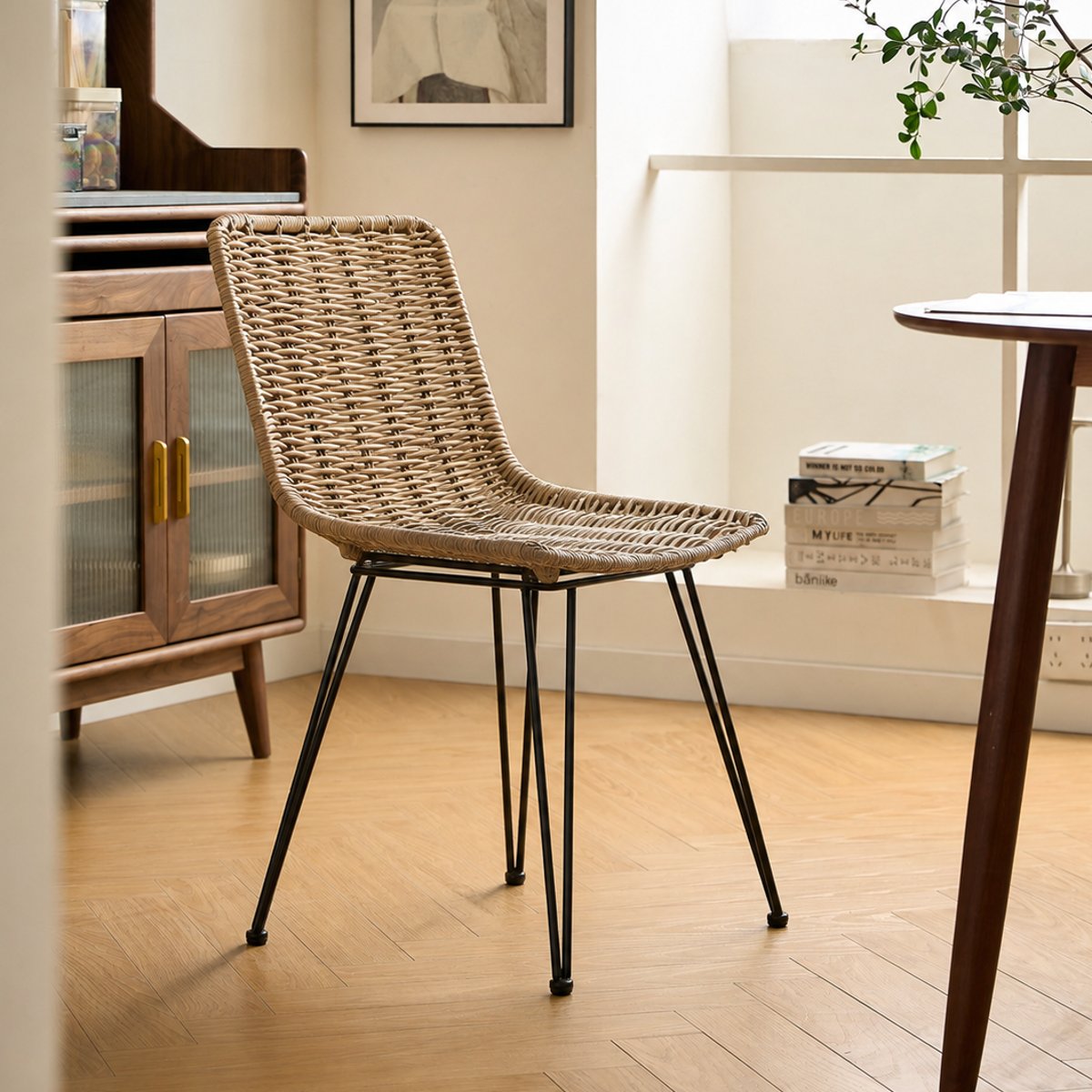 Lot de 2 chaises en fibres, PENANG marron, NORDLYS