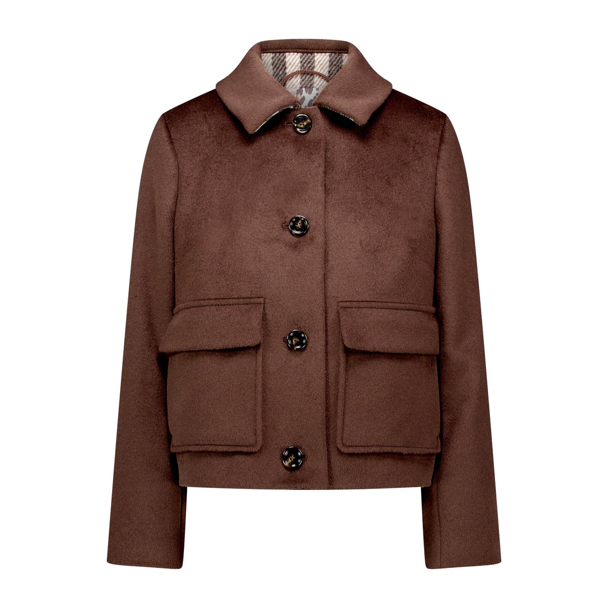 Veste d'hiver à col marron foncé, GIL BRET