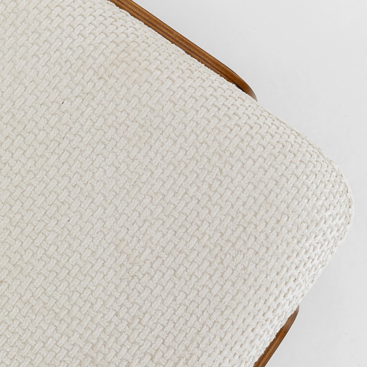 Tabouret en polyester tressé et hêtre, MARC beige, KARE DESIGN