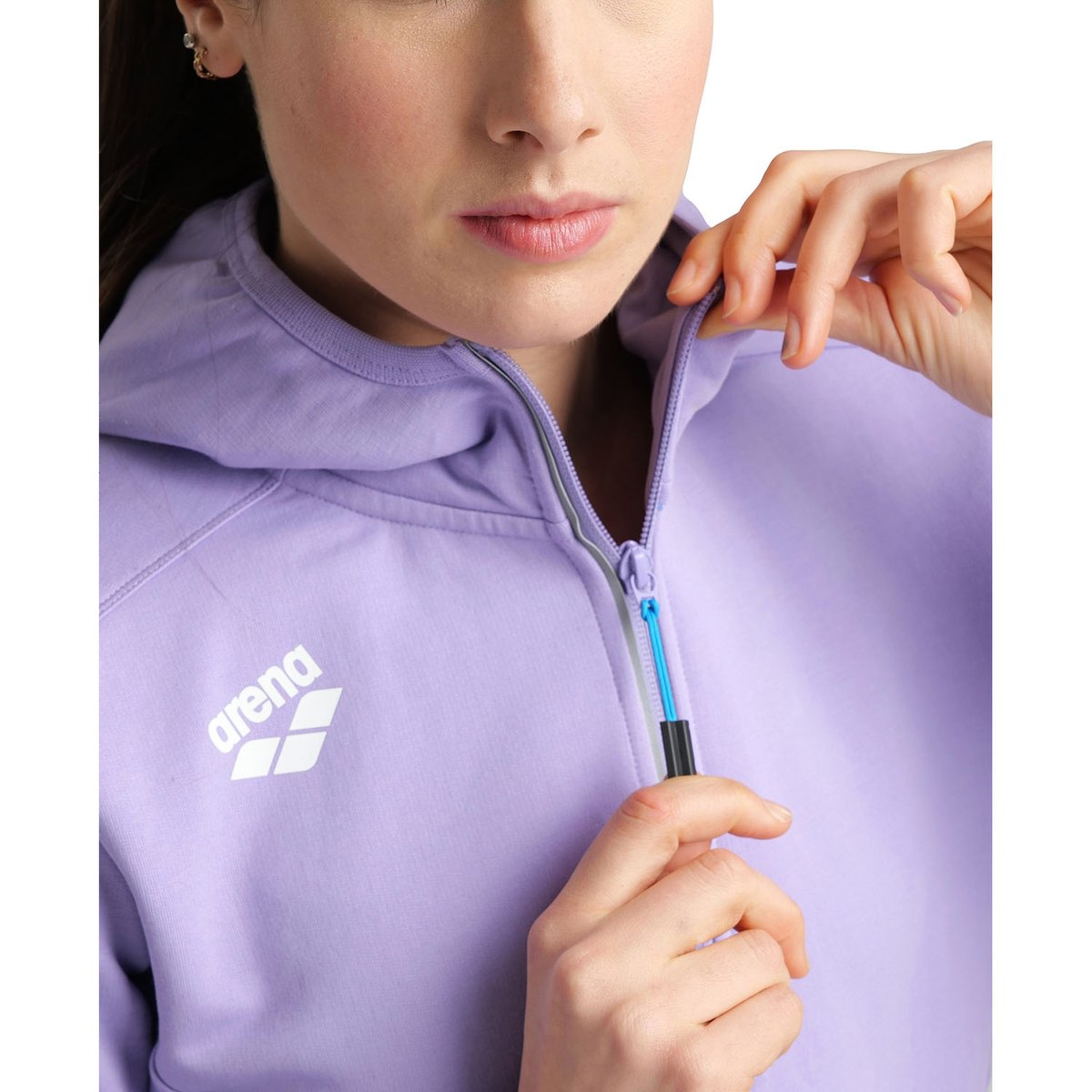 Veste à capuche femme Team Panel lavanda, ARENA