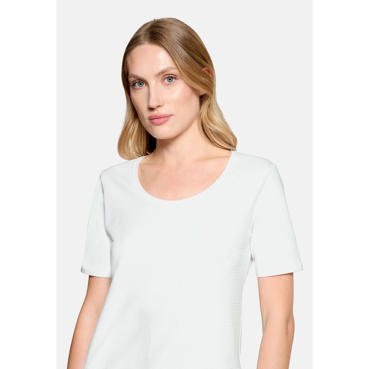 T-shirt basique avec structure blanc, BETTY BARCLAY