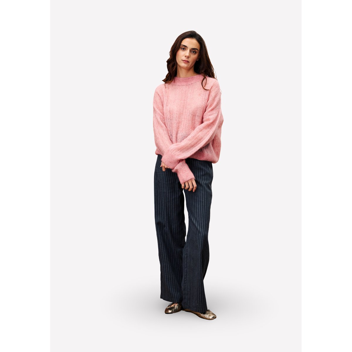 Pull en mohair LYS rose pale, FRNCH