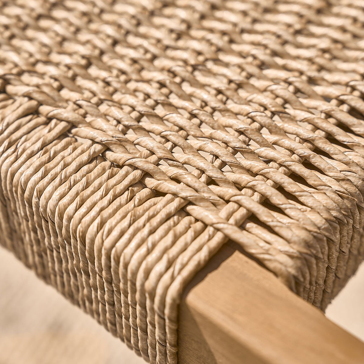 Fauteuil de jardin en teck massif et cordage  ALIZÉ naturel, BERAH GETAH