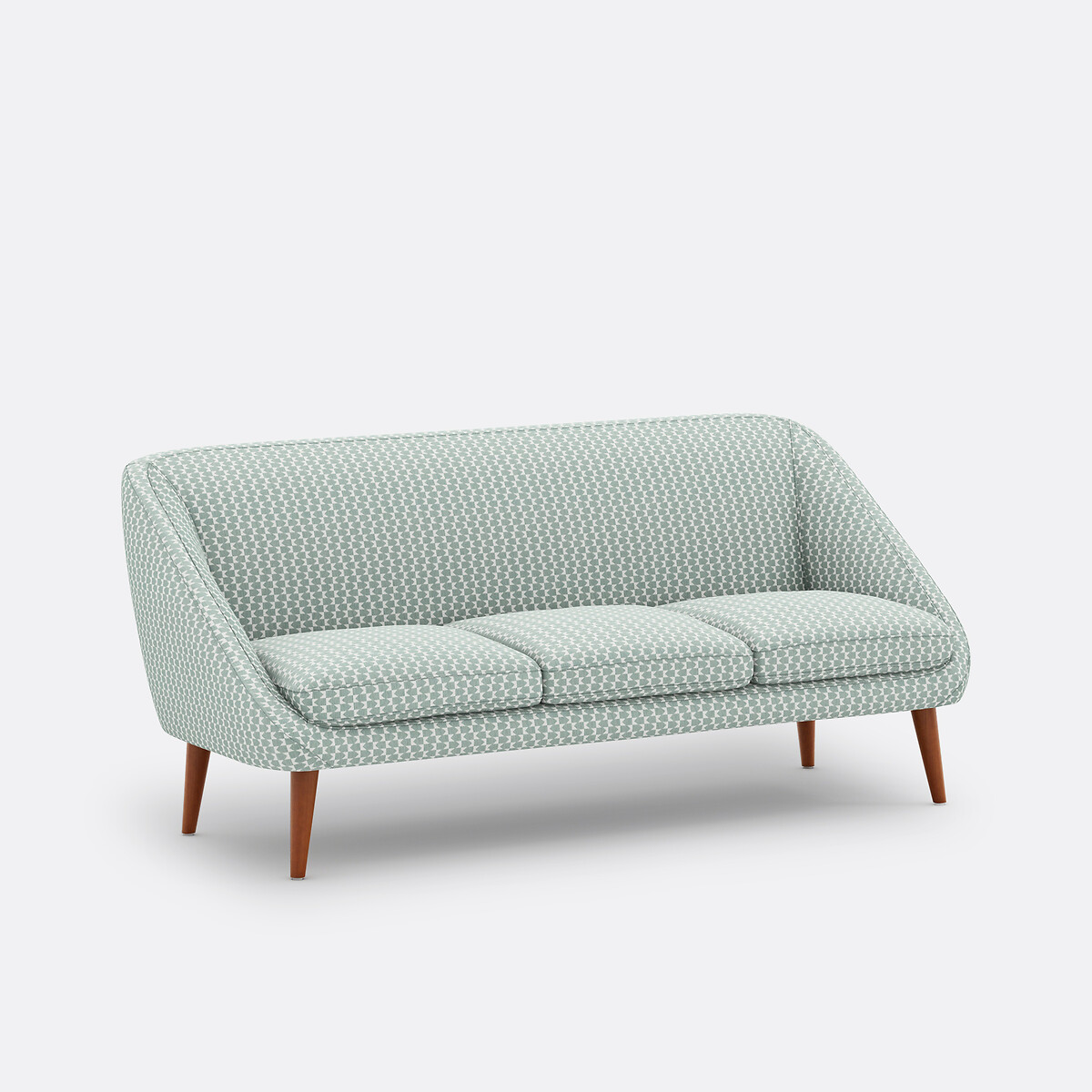 Sofa Séméon, 2- oder 3-Sitzer, Polyester türkis/weiss, LA REDOUTE INTERIEURS