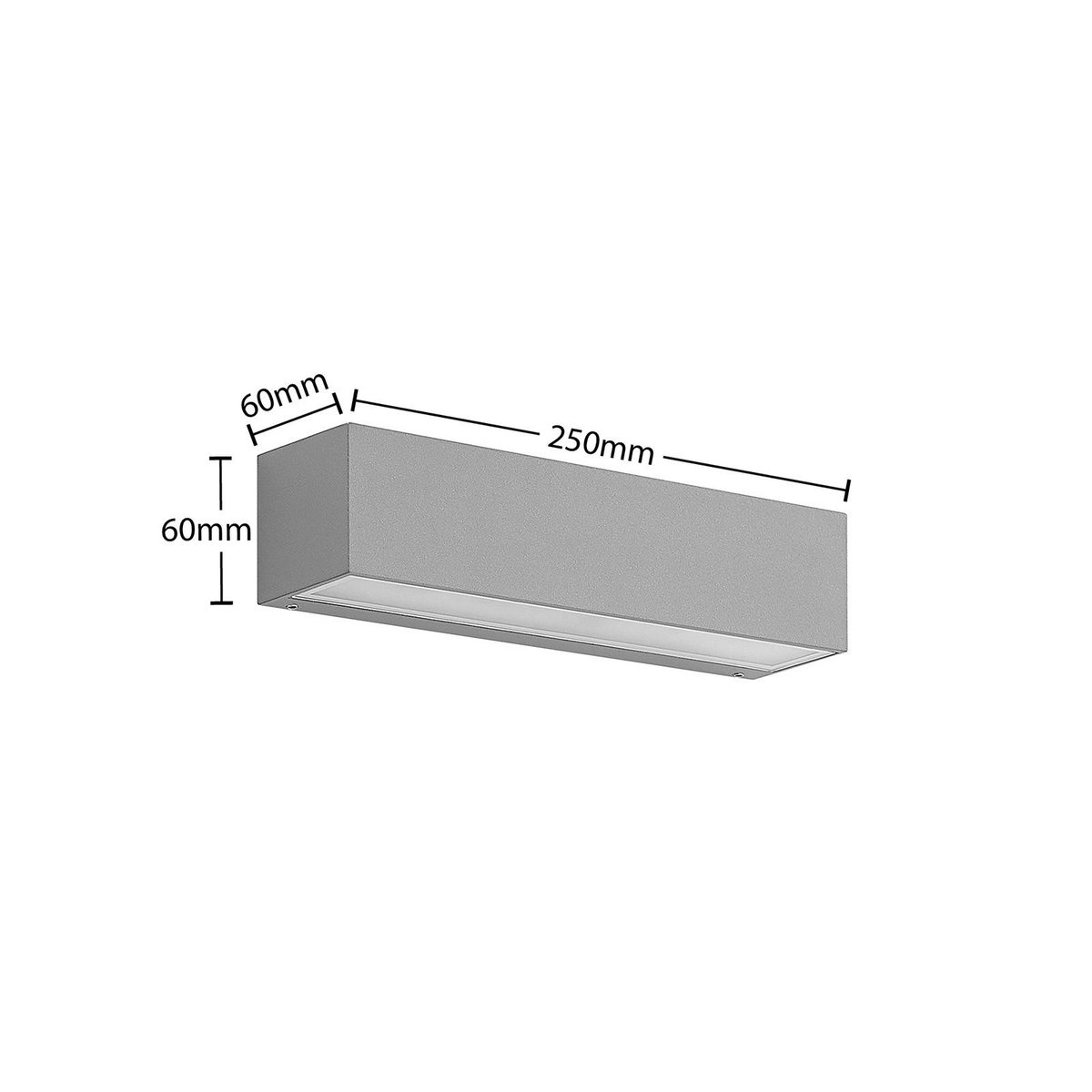 Applique extérieure en aluminium moderneLED argent, LUCANDE
