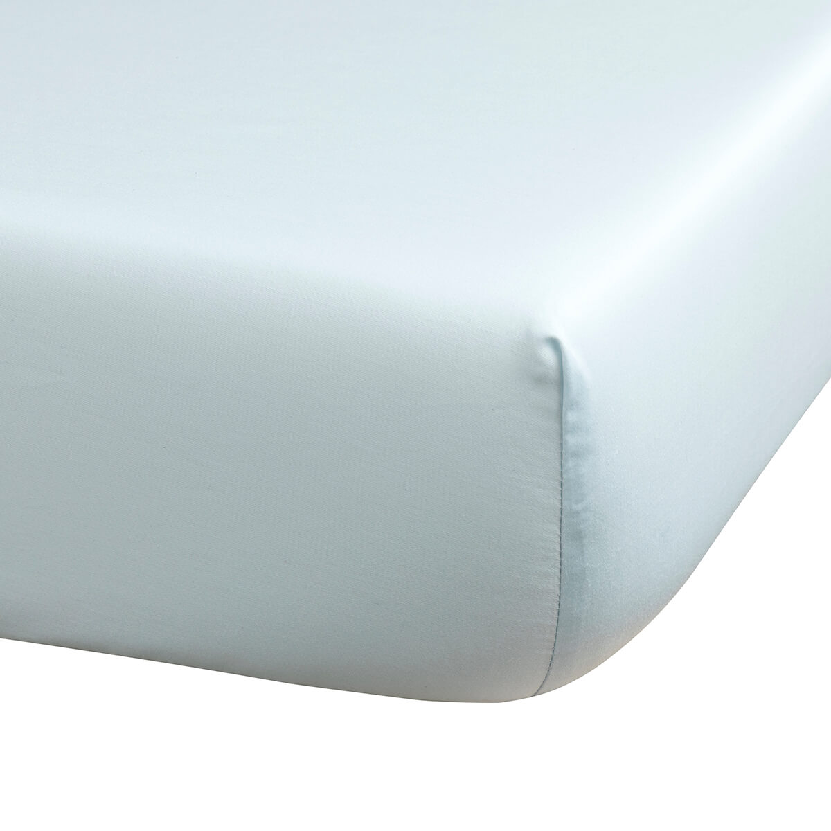 Drap housse en Coton, MANUKA ciel, LE JACQUARD FRANCAIS