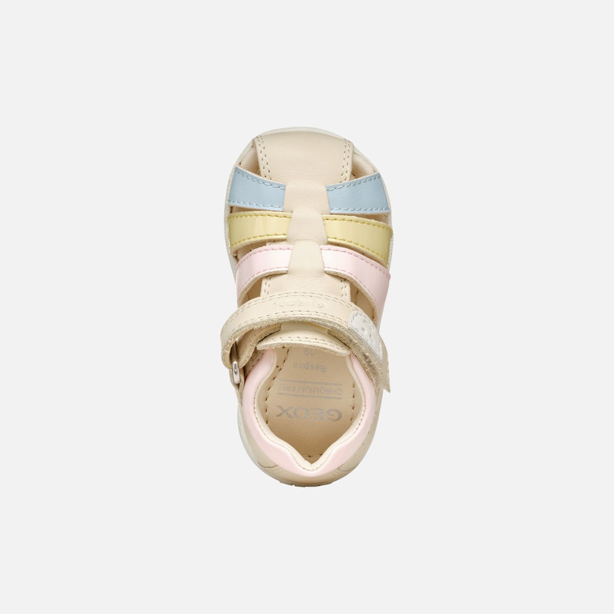 Sandales premiers pas, MACCHIA ivoire clair/jaune clair, GEOX