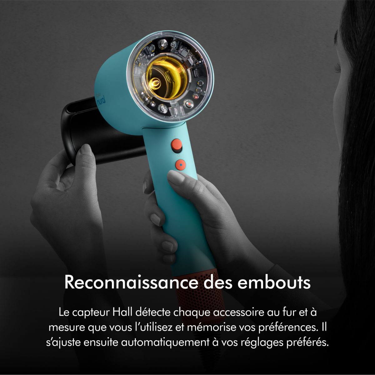 Sèche cheveux Supersonic Nural cheveux bouclés à frisés Rose Céramique rose, DYSON