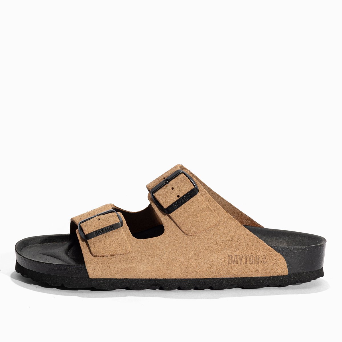 Sandales en cuir suédé ATLAS beige foncé, BAYTON