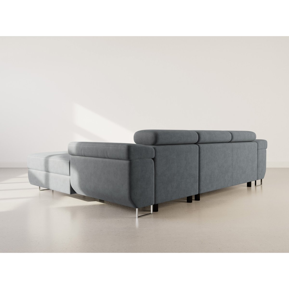 Canapé d'Angle Convertible 6 places - PABLO gris, BEST MOBILIER