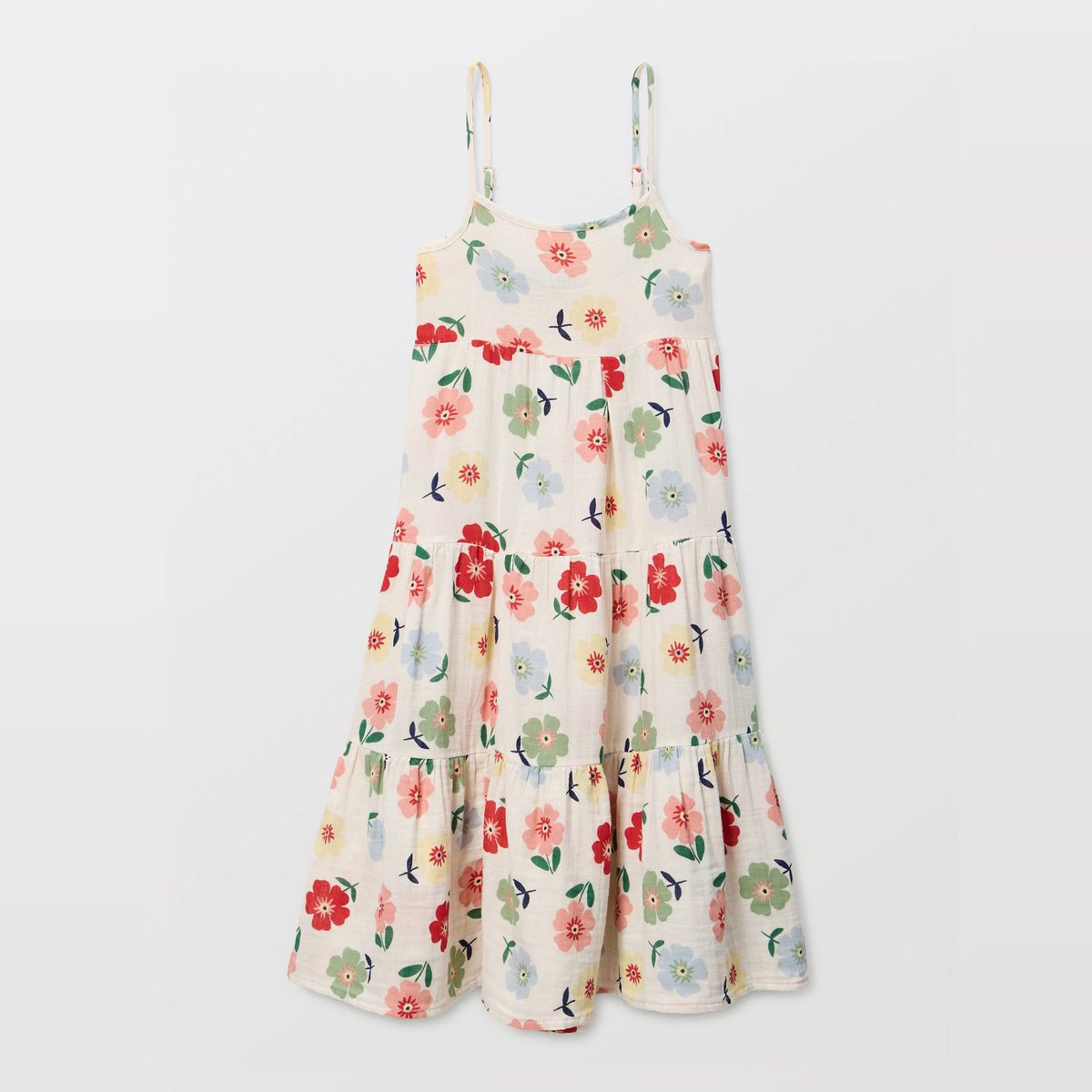 Robe imprimée en gaze de coton à bretelles en coton BIO amaretti, MONOPRIX