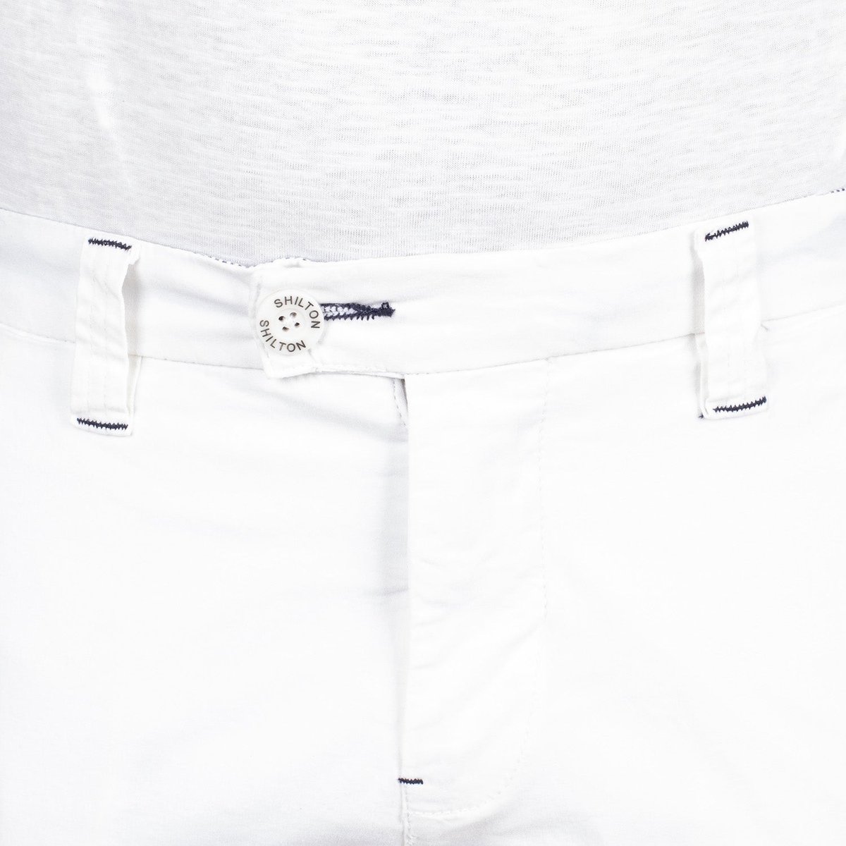 Bermuda chino uni blanc, SHILTON
